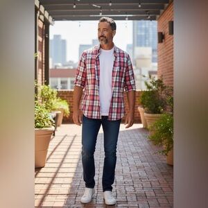 Chaps Multicolor Plaid Shirt
